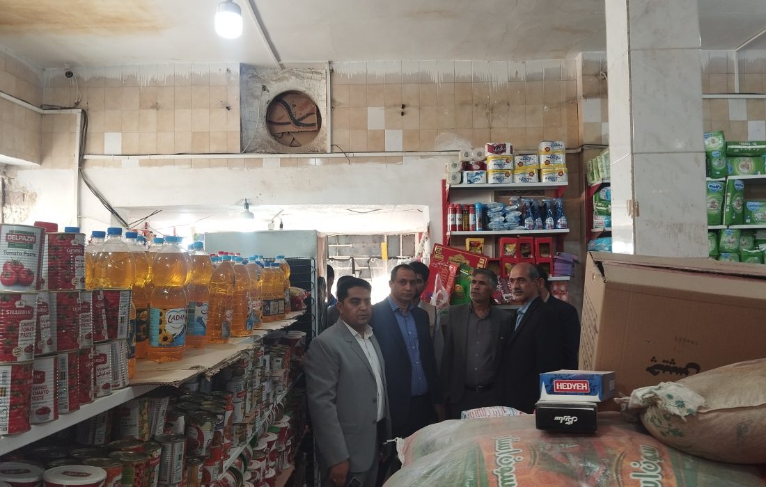 بازدید فرماندار هیرمند از فروشگاههای سطح شهر