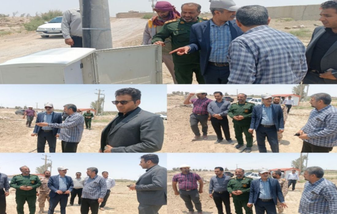 بازدید فرماندار هیرمند از مخزن ۵۰۰۰ مترمکعبی شهر دوستمحمد