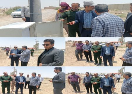 بازدید فرماندار هیرمند از مخزن ۵۰۰۰ مترمکعبی شهر دوستمحمد