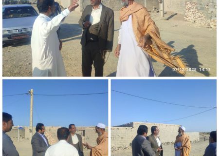 بازدید بخشدار هیرمند از وضعیت عمرانی روستای ملکی