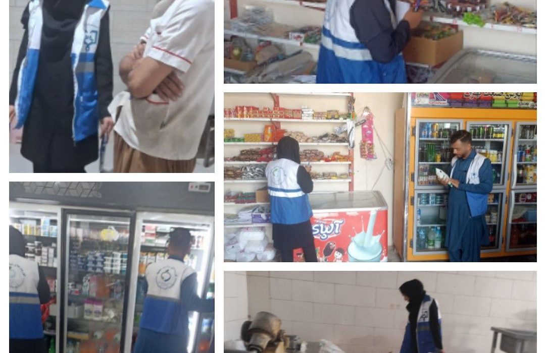 بازدید کارشناسان سلامت از مراکز غذایی هیرمند