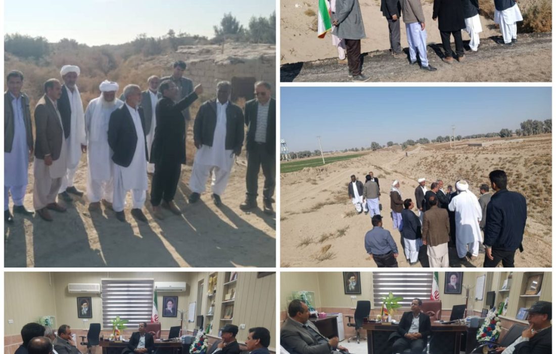 بازدید میدانی مسئولین از رودخانه‌ها و انهار سطح هیرمند