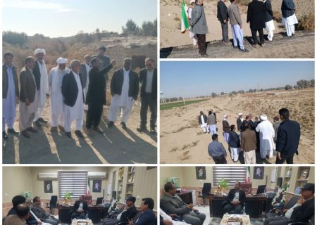 بازدید میدانی مسئولین از رودخانه‌ها و انهار سطح هیرمند