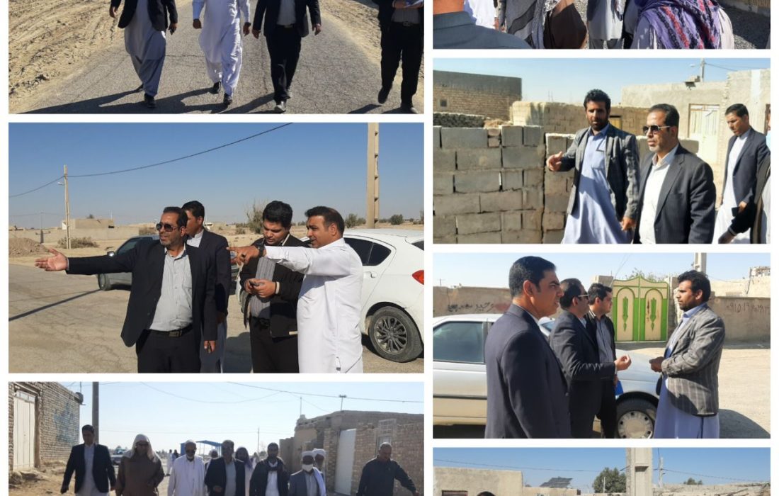 بازدید بخشدار از پروژههای عمرانی در حال اجرا در روستاها
