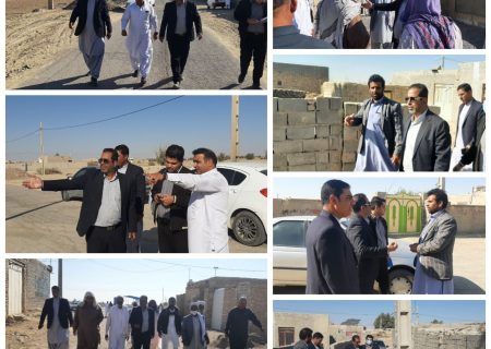 بازدید بخشدار از پروژه‌های عمرانی در حال اجرا در روستاها