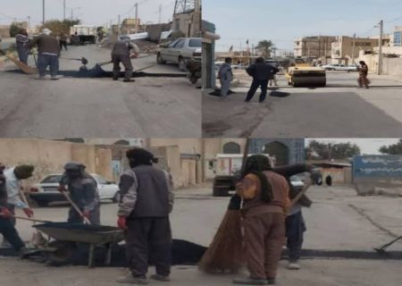 داوم بهسازی معابر شهری در خیابان‌های مدرس