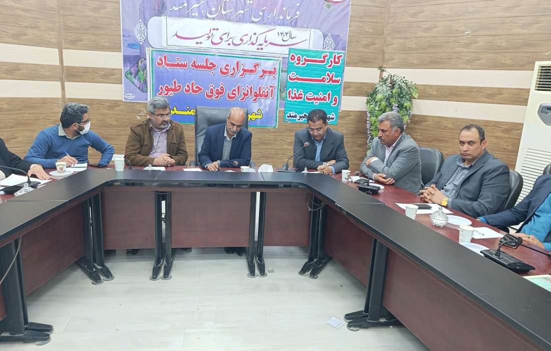 برگزاری جلسه کارگروه سلامت و امنیت در فرمانداری هیرمند