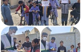 برگزاری مسابقه دوچرخه‌سواری در شهرستان هیرمند