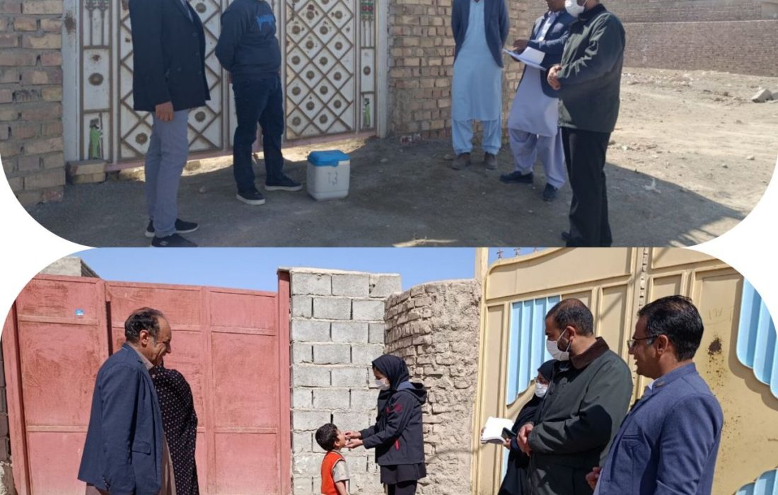 بازدید میدانی از واکسیناسیون فلج اطفال هیرمند