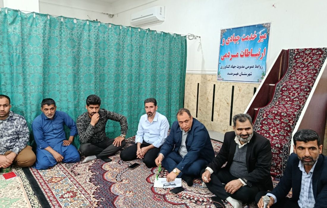 میز خدمت جهاد کشاورزی در روستای ملاسلطان