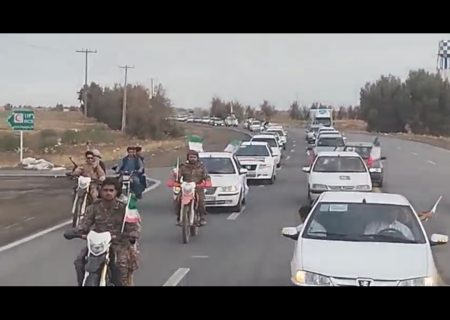 عشق به ایران در رژه خودرویی هیرمند