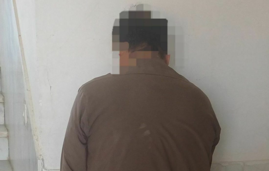 دستبند پلیس بر دستان سارق احشام در هیرمند