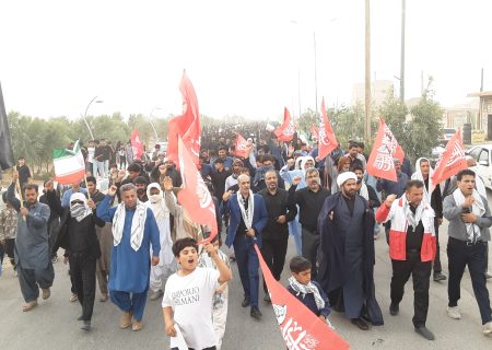 دلدادگان اربعین حسینی هیرمند به میدان آمدند