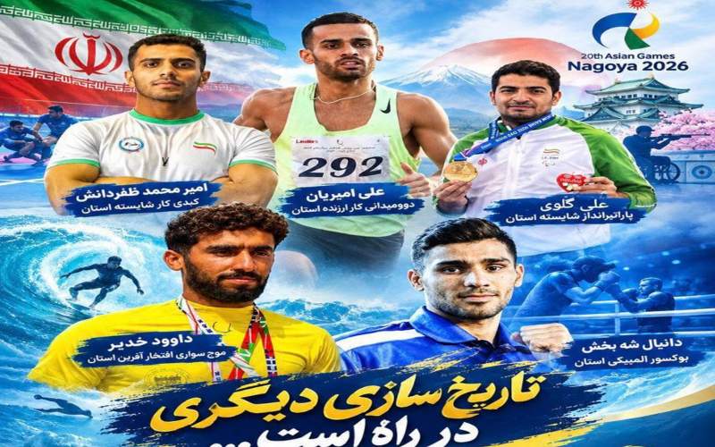 اعزام ۵ ورزشکار به بازی‌های آسیایی ناگویا